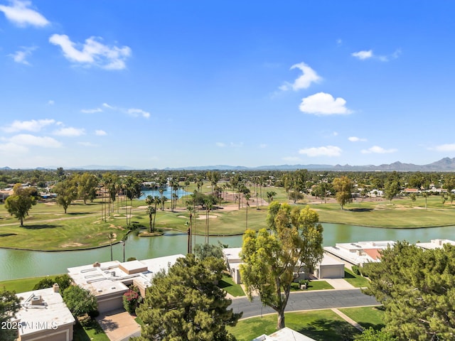 7832 E Via Marina, Scottsdale, AZ 85258 - aerial view of residential area featuring a water and mountain view and a golf club