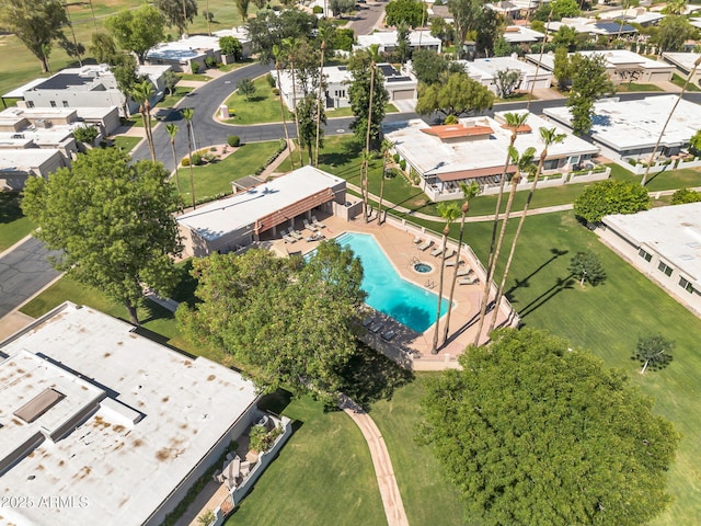 7832 E Via Marina, Scottsdale, AZ 85258 - aerial perspective of suburban area with a pool area