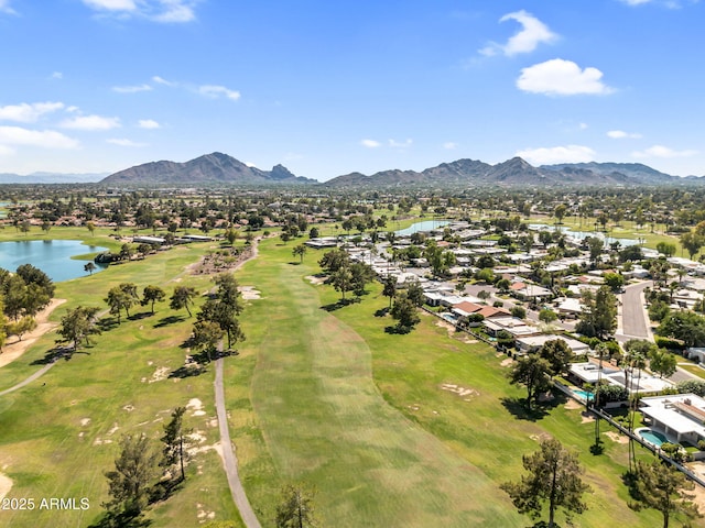 7832 E Via Marina, Scottsdale, AZ 85258 - aerial perspective of suburban area with a water and mountain view and a local golf course