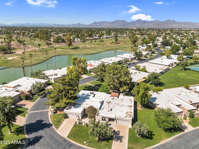 7832 E Via Marina, Scottsdale, AZ 85258 - aerial perspective of suburban area featuring a water and mountain view and a local golf course