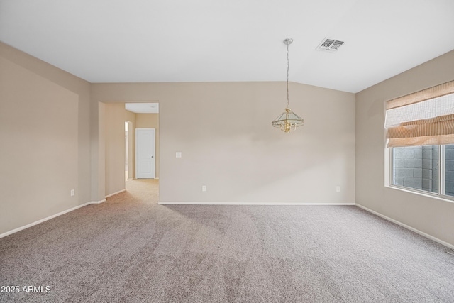 view of carpeted spare room