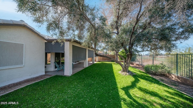 view of yard with a patio area