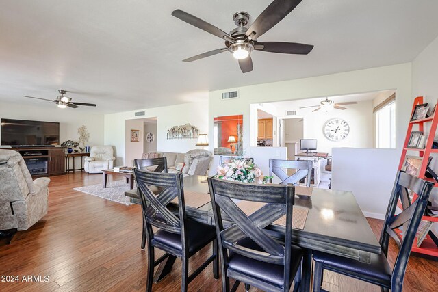 dining room featuring hardwood / wood-style flooring