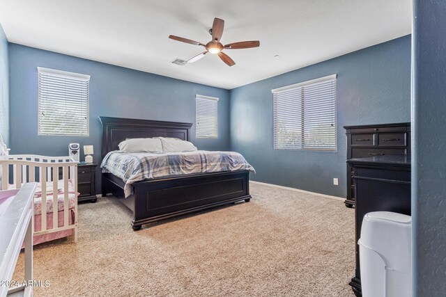 21243 W Coronado Rd, Buckeye, AZ 85396 - bedroom featuring multiple windows, visible vents, baseboards, and carpet
