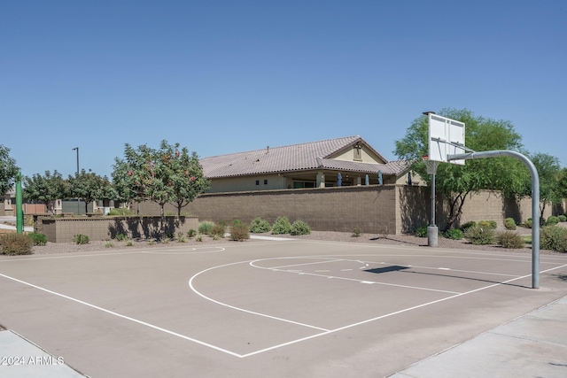 view of sport court