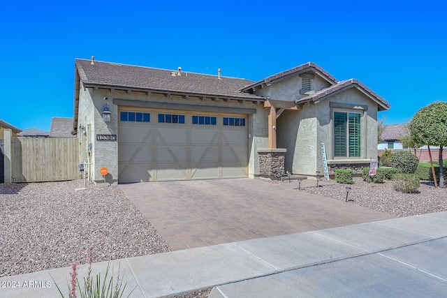 view of front of home featuring a garage