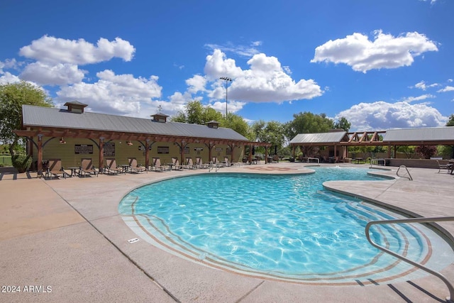 view of pool with a patio area