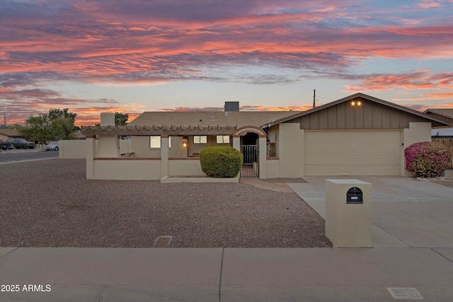 view of front of house featuring a garage