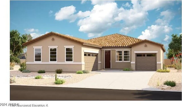 view of front facade with a garage