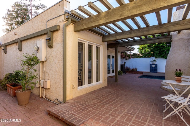 106 E Echo Ln, Phoenix, AZ 85020 - view of patio with a pergola and french doors