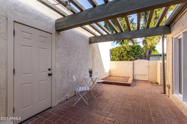 106 E Echo Ln, Phoenix, AZ 85020 - view of patio / terrace featuring a pergola and a gate