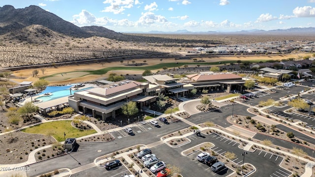 aerial view featuring a mountain view