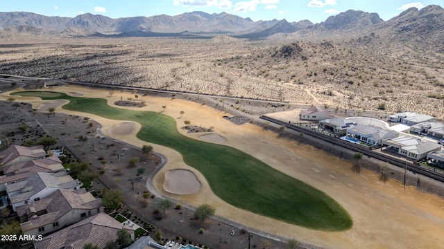 aerial view featuring a mountain view