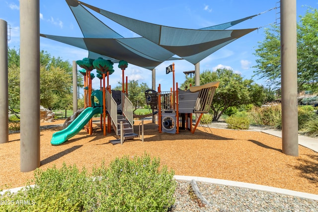 view of community jungle gym