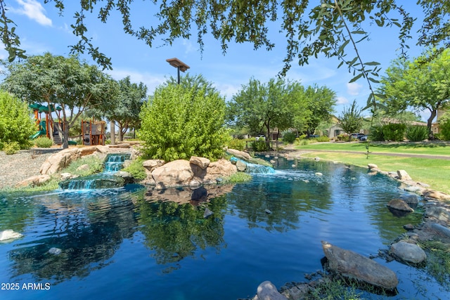 view of water feature