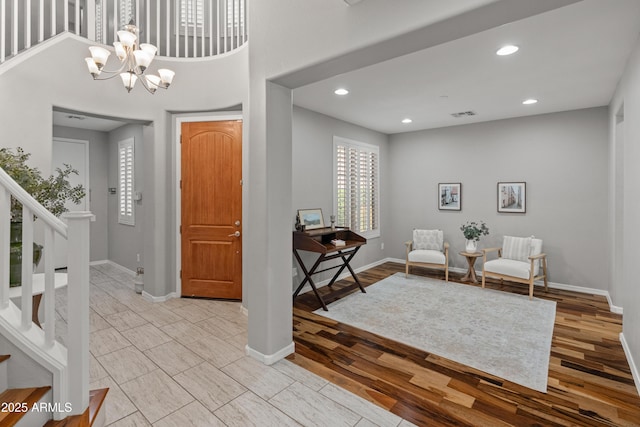 3603 E Salter Dr, Phoenix, AZ 85050 - foyer featuring stairs, visible vents, and a healthy amount of sunlight