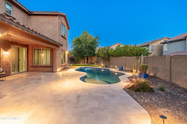 3603 E Salter Dr, Phoenix, AZ 85050 - view of swimming pool featuring a fenced backyard, a fenced in pool, and a patio area