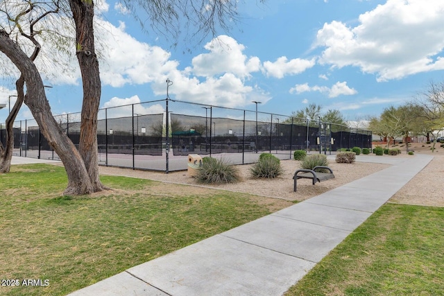 3603 E Salter Dr, Phoenix, AZ 85050 - surrounding community featuring fence, a lawn, and a tennis court