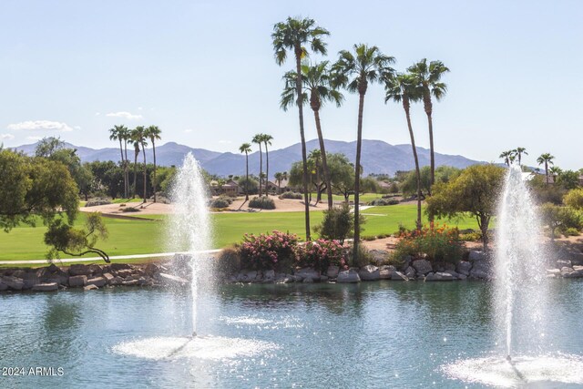 view of water feature featuring a mountain view