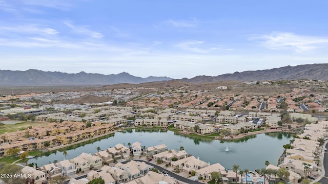 16013 S Desert Foothills Pkwy Unit 2120, Phoenix, AZ 85048 - drone / aerial view featuring a residential view and a water and mountain view