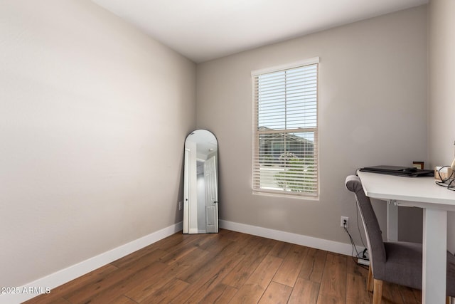 40470 W Agave Rd, Maricopa, AZ 85138 - office with baseboards and wood finished floors