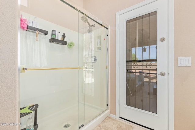 bathroom with an enclosed shower