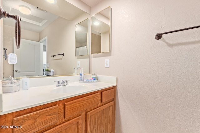 bathroom with oversized vanity