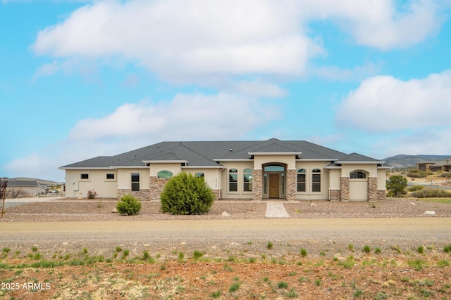 14110 E Hard Rock Rd, Prescott Valley, AZ 86315 - view of front facade with stucco siding and stone siding