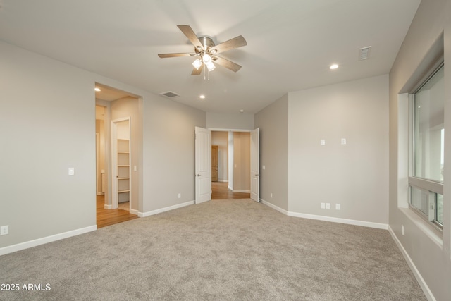 14110 E Hard Rock Rd, Prescott Valley, AZ 86315 - carpeted empty room with ceiling fan, recessed lighting, and baseboards