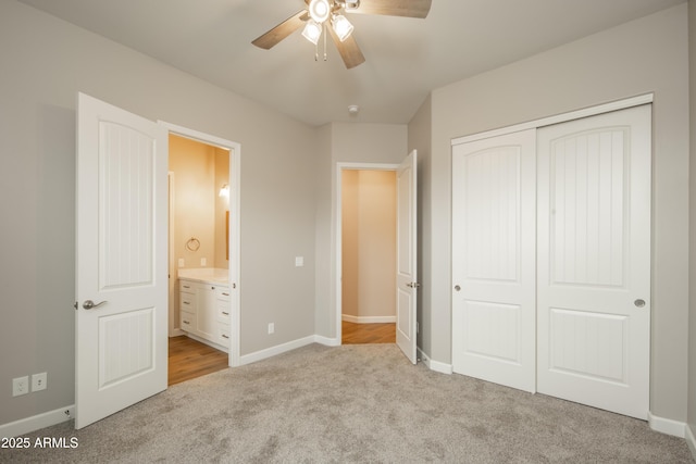 14110 E Hard Rock Rd, Prescott Valley, AZ 86315 - unfurnished bedroom with carpet floors, a closet, baseboards, and ensuite bath