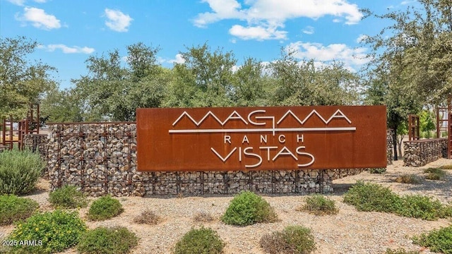 view of community sign