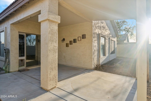 exterior space with a patio