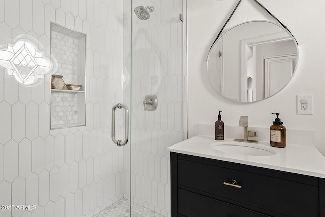 10205 E Corrine Dr, Scottsdale, AZ 85260 - bathroom with a stall shower and vanity