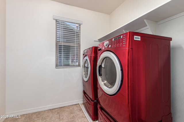 5812 W Illini St, Phoenix, AZ 85043 - washroom with separate washer and dryer and light tile patterned floors