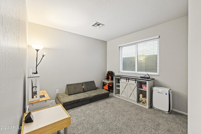 interior space featuring carpet flooring