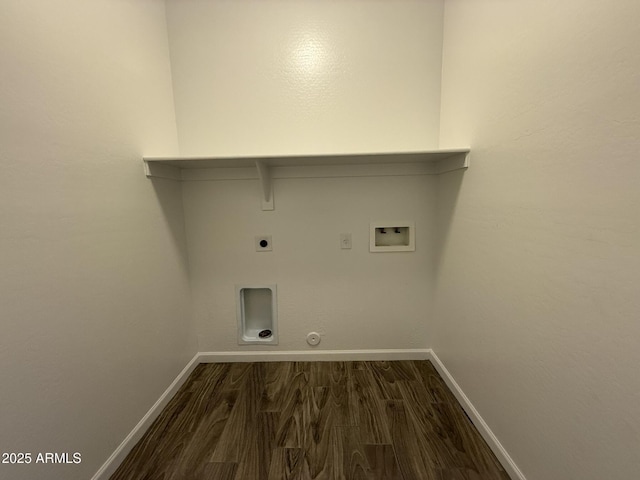 1720 W Pollack St, Phoenix, AZ 85041 - laundry room featuring washer hookup, dark wood-type flooring, and baseboards