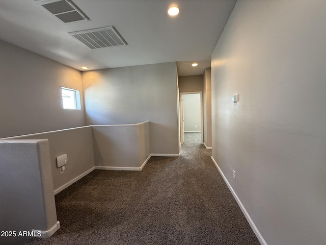 1720 W Pollack St, Phoenix, AZ 85041 - hall featuring carpet flooring, recessed lighting, baseboards, and an upstairs landing
