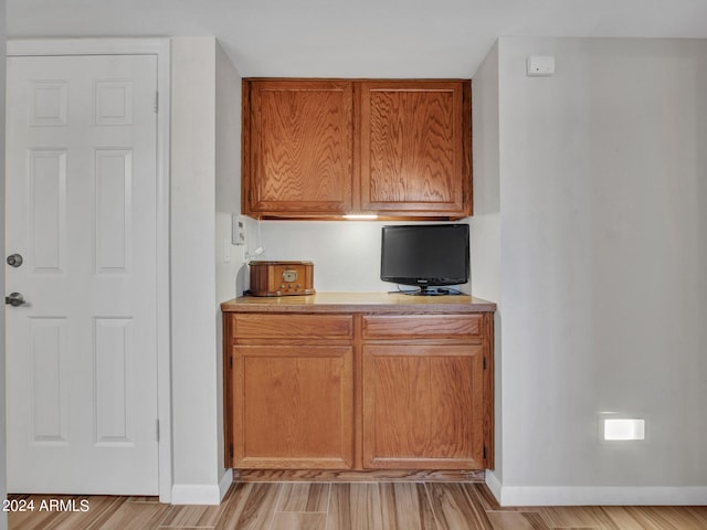 interior space with light hardwood / wood-style floors