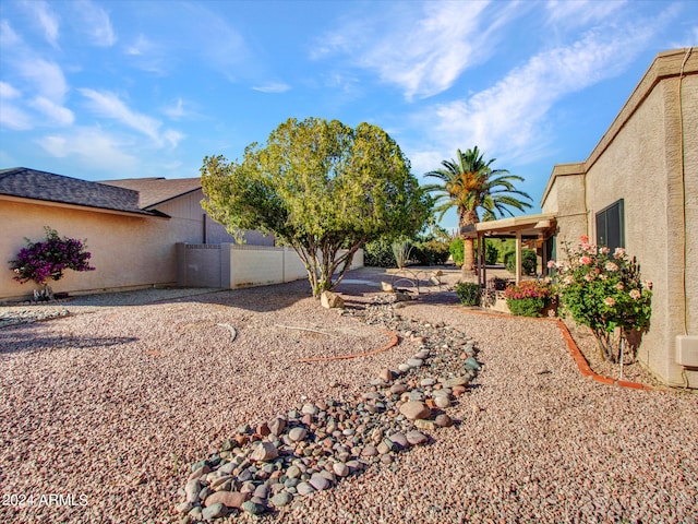 view of yard with a patio