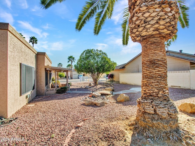 view of yard with a patio