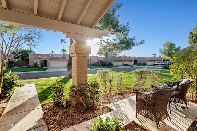 view of patio / terrace featuring a residential view