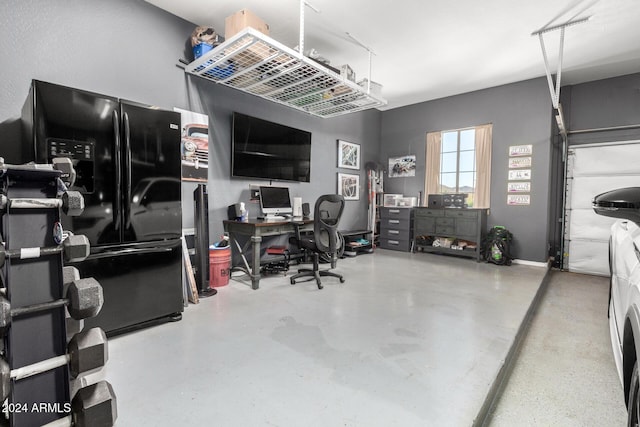 office featuring concrete flooring