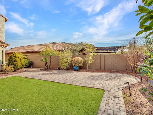 view of yard with a patio