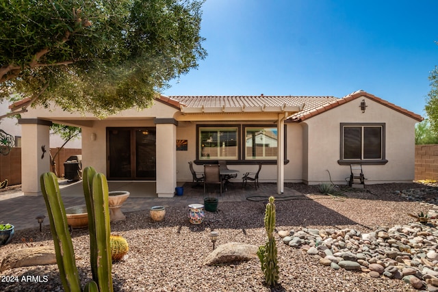 view of front of home with a patio