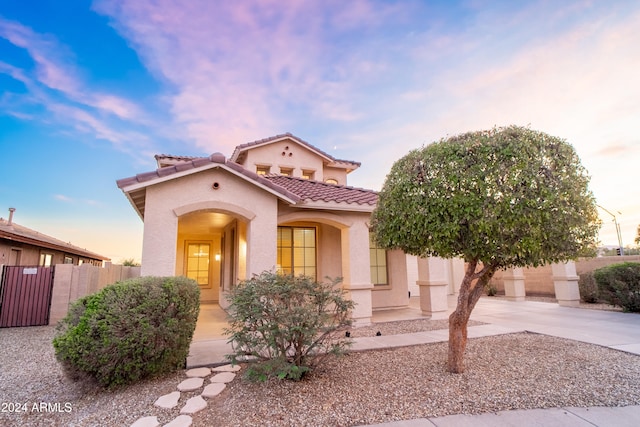 view of mediterranean / spanish house