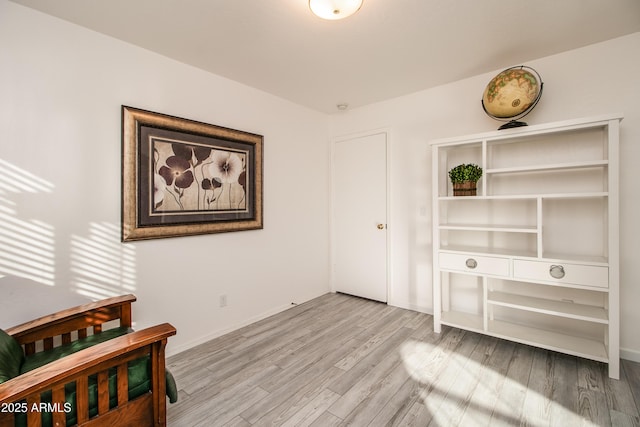 bedroom featuring light wood-type flooring