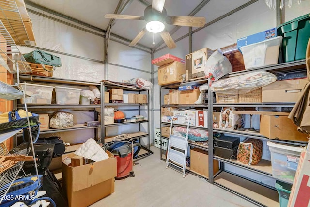 1704 S Barkley Rd, Apache Junction, AZ 85119 - storage area featuring a ceiling fan
