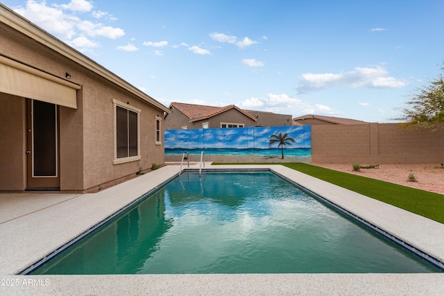 view of pool with a fenced in pool and a fenced backyard