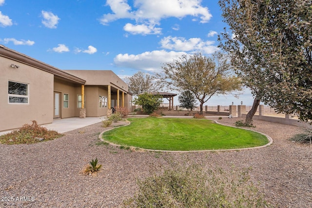 view of yard with a patio area