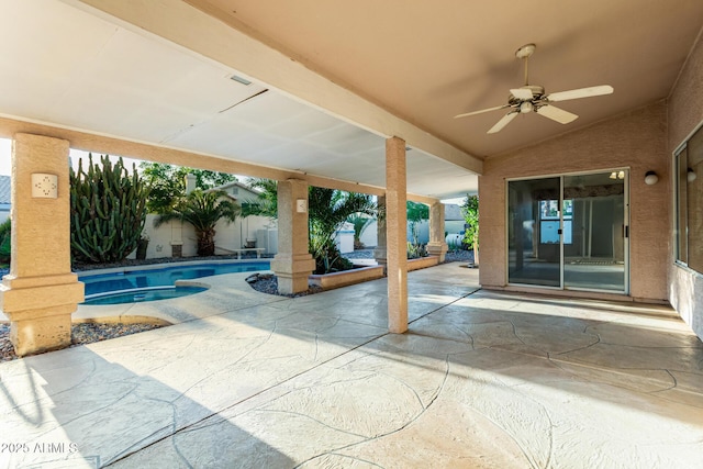 462 N Bedford Ct, Chandler, AZ 85225 - fenced backyard with a patio and a ceiling fan